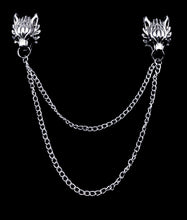 Load image into Gallery viewer, Wolf Collar Chain Pin