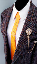 Load image into Gallery viewer, Yellow Shiny Acrylic Hexagon Necktie
