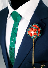 Load image into Gallery viewer, Green Mirror Acrylic Hexagon Necktie