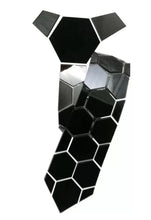 Load image into Gallery viewer, Black Mirror Acrylic Hexagon Necktie
