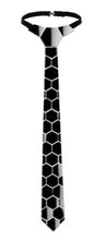Load image into Gallery viewer, Black Mirror Acrylic Hexagon Necktie