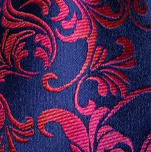 Load image into Gallery viewer, Men's Blue Red Floral Silk Necktie Set