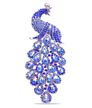 Load image into Gallery viewer, Crystal Peacock Brooch (Large) Pin