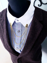 Load image into Gallery viewer, Gold Glyph Collar Chain Pin