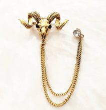 Load image into Gallery viewer, Ram Lapel Pin Brooch Badge Silver Pin