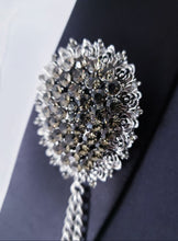 Load image into Gallery viewer, Crystal Rhinestones Lapel Pin with Chains