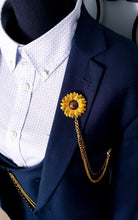 Load image into Gallery viewer, Sunflower Lapel Chain Pin