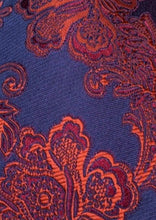 Load image into Gallery viewer, Men's Red Blue Floral Silk Necktie Set