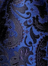 Load image into Gallery viewer, Men's Black Navy Floral Silk Necktie Set