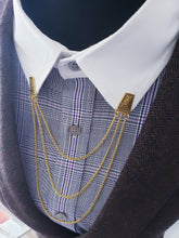 Load image into Gallery viewer, Gold Glyph Collar Chain Pin