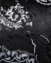 Load image into Gallery viewer, Men's Black White Necktie Pocket Square Cufflink Set