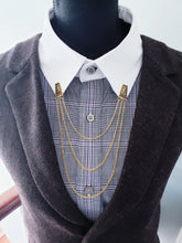 Load image into Gallery viewer, Gold Glyph Collar Chain Pin