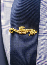 Load image into Gallery viewer, Seahorse Gold Tie Bar