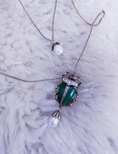 Load image into Gallery viewer, Green Insect Lapel Brooch Pin or Necklace