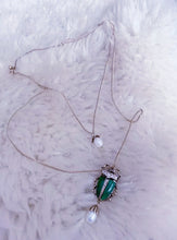 Load image into Gallery viewer, Green Insect Lapel Brooch Pin or Necklace