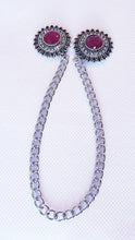 Load image into Gallery viewer, Red Crystal Collar Chain Pin