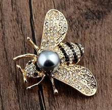 Load image into Gallery viewer, Honey Bee Rhinestone Brooch Pin