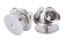 Load image into Gallery viewer, Black Crystal Pin with Lion Black/Silver Chains