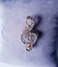 Load image into Gallery viewer, Treble Clef Lapel Pin Brooch