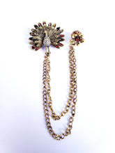 Load image into Gallery viewer, Crystal Peacock Lapel Pin