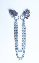 Load image into Gallery viewer, Elegant Leaf Lapel Pin with Silver Chains