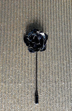 Load image into Gallery viewer, Black Rose Flower Metal Brooch Lapel Pin