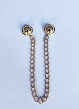 Load image into Gallery viewer, 12x12mm Gold Pearl Collar Chain Pin
