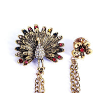 Load image into Gallery viewer, Crystal Peacock Lapel Pin