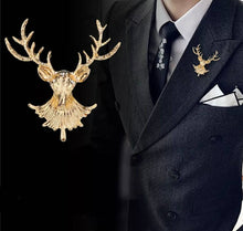Load image into Gallery viewer, Brooch Pin Deer Head Lapel Pin