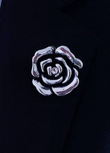 Load image into Gallery viewer, Metal Rose Flower Lapel Pin