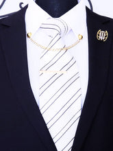 Load image into Gallery viewer, 12x12mm Gold Pearl Collar Chain Pin