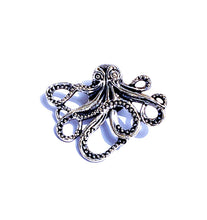 Load image into Gallery viewer, Crystal Clasp Octopus Lapel Pin