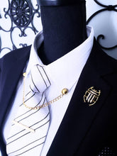 Load image into Gallery viewer, 12x12mm Gold Pearl Collar Chain Pin