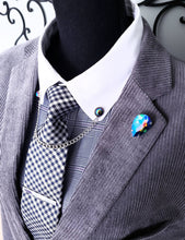 Load image into Gallery viewer, 12x12mm Iridescent Collar Chain Pin