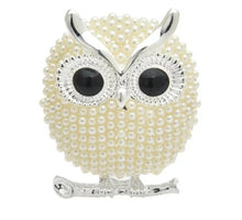 Load image into Gallery viewer, Pearl Owl Brooch Pin