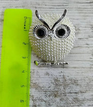 Load image into Gallery viewer, Pearl Owl Brooch Pin