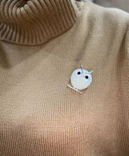 Load image into Gallery viewer, Pearl Owl Brooch Pin