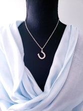 Load image into Gallery viewer, 17" Chain Crystal Horseshoe Charm Pendant Necklace