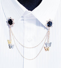 Load image into Gallery viewer, Crystal Sunflower Collar Chain Pin