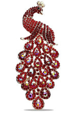 Load image into Gallery viewer, Crystal Peacock Brooch (Large) Pin