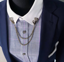 Load image into Gallery viewer, Robot Hands Collar Chain Pin