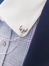 Load image into Gallery viewer, Bat-shaped Brooch Pin with Chains