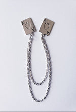 Load image into Gallery viewer, Ace of Spades Collar Pins with Chains