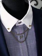 Load image into Gallery viewer, Metal Spike Double Collar Chain Pin