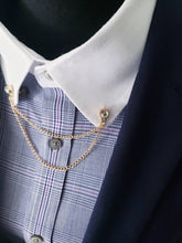 Load image into Gallery viewer, Crystal Stud Collar Chain Pin