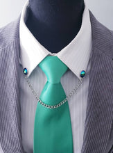 Load image into Gallery viewer, 12mm Faceted Iridescent Collar Chain Pin