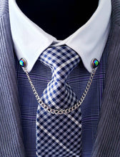 Load image into Gallery viewer, 12x12mm Iridescent Collar Chain Pin