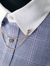 Load image into Gallery viewer, Crystal Stud Collar Chain Pin