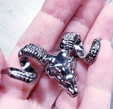 Load image into Gallery viewer, Ram Lapel Pin Brooch Badge Silver Pin