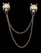 Load image into Gallery viewer, Wolf Collar Chain Pin